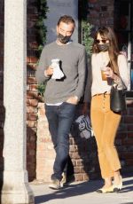 JORDANA BREWSTER and Andrew Form Out for Coffee in Brentwood 12/26/2020