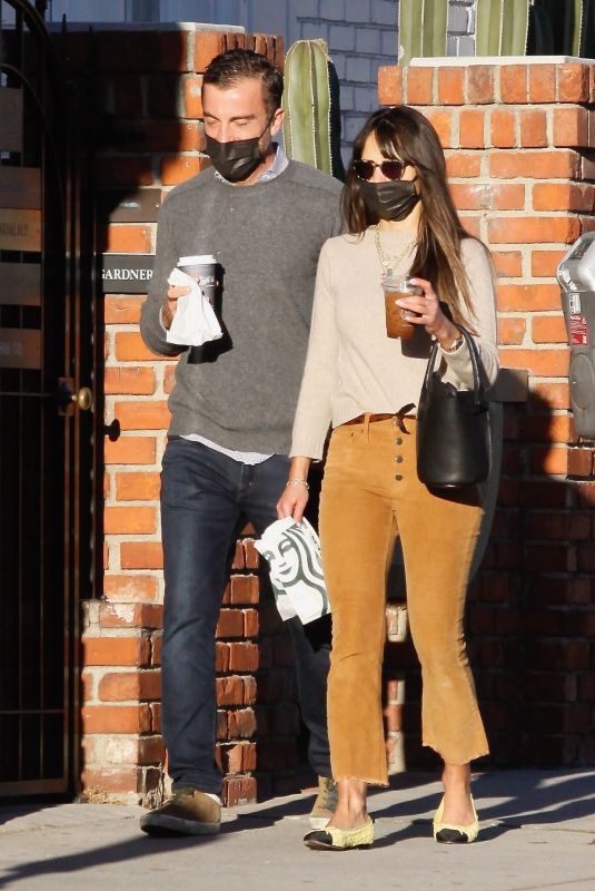 JORDANA BREWSTER and Andrew Form Out for Coffee in Brentwood 12/26/2020