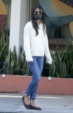JORDANA BREWSTER Out for Morning Coffee in Brentwood 12/11/2020