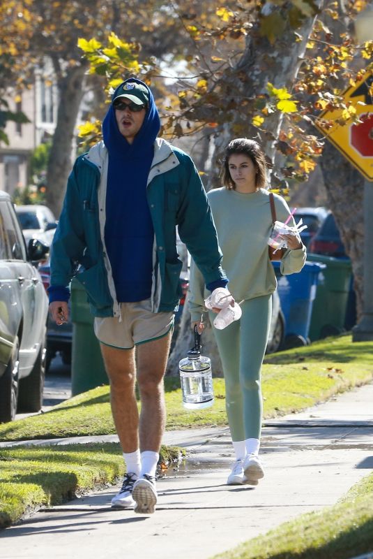 KAIA GERBER and Jacob Elordi Leaves Dogpound Gym in West Hollywood 12/02/2020