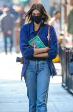 KAIA GERBER in DEnim Leaves The Last Bookstore in Los Angeles 12/10/2020