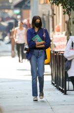 KAIA GERBER in DEnim Leaves The Last Bookstore in Los Angeles 12/10/2020