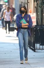 KAIA GERBER in DEnim Leaves The Last Bookstore in Los Angeles 12/10/2020
