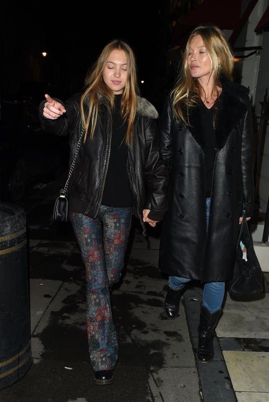 KATE and LILA GRACE MOSS Night Out in Mayfair 12/04/2020
