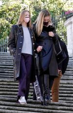 KATE and LILA GRACE MOSS Out and About in Rome 12/13/2020