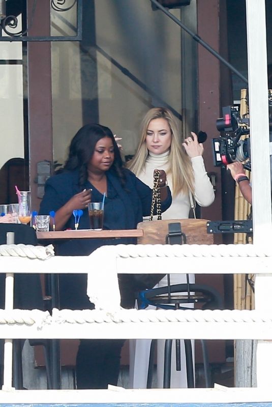 KATE HUDSON and OCTAVIA SPENCER Filming at Local Eatery in Marina Del Rey 12/02/2020