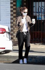 KATE MARA at Blue Bottle Cafe in Los Feliz 12/26/2020