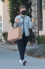 KATE MARA Out Pick Up Lunch and Iced Coffees in Los Angeles 12/15/2020