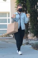 KATE MARA Out Pick Up Lunch and Iced Coffees in Los Angeles 12/15/2020