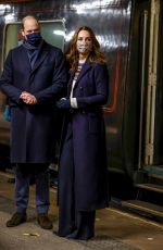 KATE MIDDLETON and Prince William Arrives on Royal Train at Manchester Victoria Station 12/07/2020