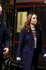 KATE MIDDLETON and Prince William Arrives on Royal Train at Manchester Victoria Station 12/07/2020