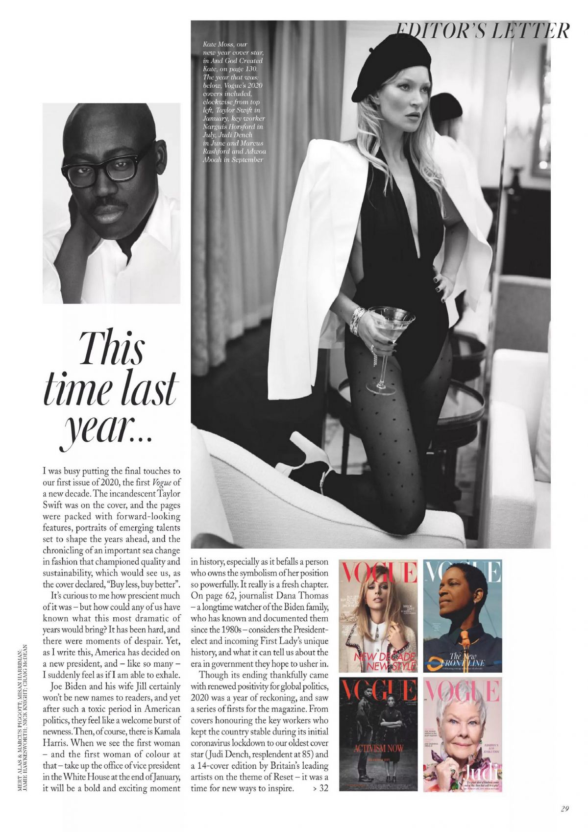 KATE MOSS in Vogue Magazine, UK January 2021 – HawtCelebs