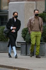 KATIE HOLMES and Emilio Vitolo Jr Out in New York 12/02/2020