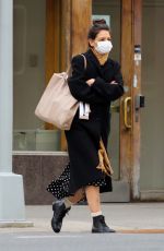 KATIE HOLMES Out and About in New York 12/30/2020