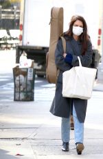 KATIE HOLMES Out for Christmas Shopping in New York 12/15/2020