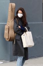 KATIE HOLMES Out for Christmas Shopping in New York 12/15/2020