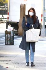 KATIE HOLMES Out for Christmas Shopping in New York 12/15/2020
