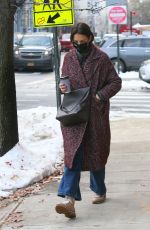 KATIE HOLMES Out for Christmas Shopping in New York 12/21/2020