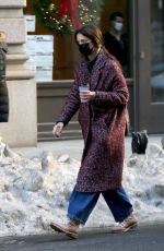 KATIE HOLMES Out for Christmas Shopping in New York 12/21/2020