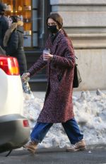 KATIE HOLMES Out for Christmas Shopping in New York 12/21/2020