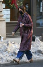 KATIE HOLMES Out for Christmas Shopping in New York 12/21/2020