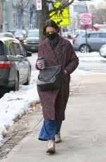 KATIE HOLMES Out for Christmas Shopping in New York 12/21/2020