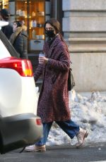 KATIE HOLMES Out for Christmas Shopping in New York 12/21/2020