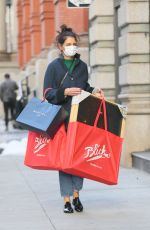 KATIE HOLMES Out for Christmas Shopping in New York 12/22/2020