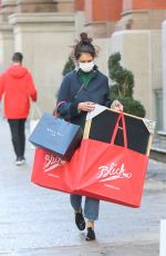 KATIE HOLMES Out for Christmas Shopping in New York 12/22/2020