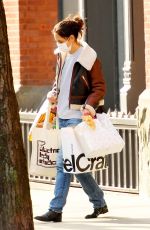KATIE HOLMES Out with Shopping Bags in New York 12/23/2020