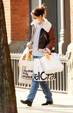 KATIE HOLMES Out with Shopping Bags in New York 12/23/2020