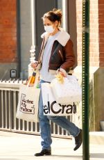 KATIE HOLMES Out with Shopping Bags in New York 12/23/2020