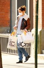 KATIE HOLMES Out with Shopping Bags in New York 12/23/2020