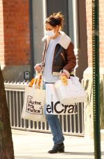 KATIE HOLMES Out with Shopping Bags in New York 12/23/2020