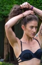 KATIE WAISSEL in Bikini Filming for Her Fitness Bootcamp Website The Shed in Rhodes 12/22/2020
