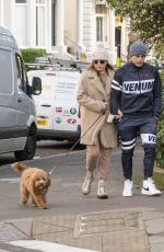 KELLY BROOK and Jeremy Parisi Out with Their Dog in London 12/01/2020