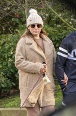 KELLY BROOK and Jeremy Parisi Out with Their Dog in London 12/01/2020