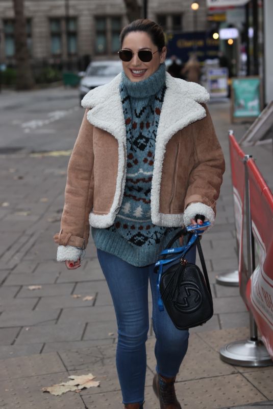 KELLY BROOK Arrives at Heart Radio in London 11/02/2020