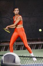 KELLY GALE Playing Tennis in Los Angeles 12/06/2020