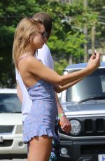 KIMBERLEY GARNER Drinking Fresh Coconut Water in Holetown 12/19/2020