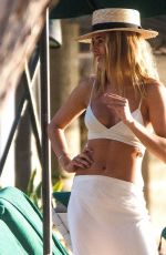 KIMBERLEY GARNER in a White Bikini on the Beach in Barbados 12/21/2020