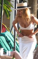 KIMBERLEY GARNER in a White Bikini on the Beach in Barbados 12/21/2020