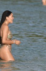 KIMORA and MING LEE SIMMONS at a Beach in St Barths 12/24/2020