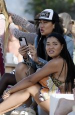 KIMORA and MING LEE SIMMONS at a Beach in St Barths 12/24/2020