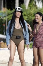 KIMORA and MING LEE SIMMONS at a Beach in St Barths 12/24/2020