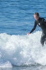 LARA BINGLE in Wetsuit Surfing in Malibu 12/03/2020