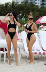 LARSA PIPPEN and MICHELLE POOCH in Swimsuits at a Beach in Miami 12/06/2020