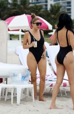 LARSA PIPPEN and MICHELLE POOCH in Swimsuits at a Beach in Miami 12/06/2020