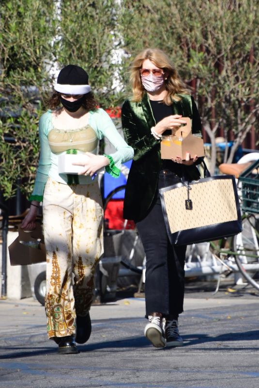 LAURA DERN Out with Daughter JAYA HARPER in Brentwood 12/26/2020