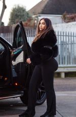 LAUREN GOODGER Leaves a Gas Station in Chigwell 12/27/2020